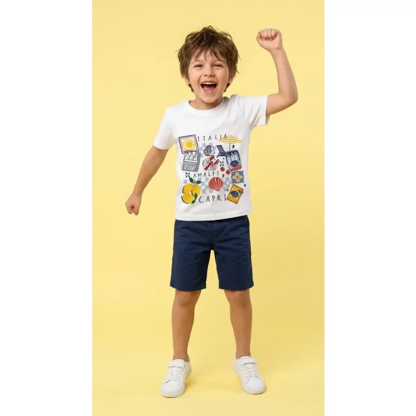 تیشرت طرح Italia پسرانه (5 تا 9 سال) کد 630414