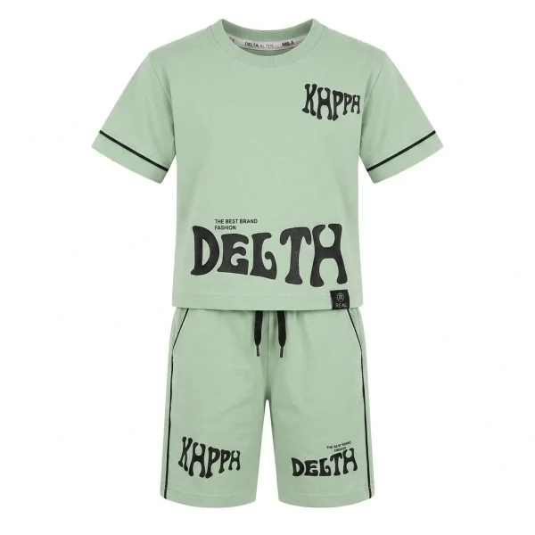 تیشرت و شلوارک طرح DELTH پسرانه (5 تا 7 سال) کد 52400442