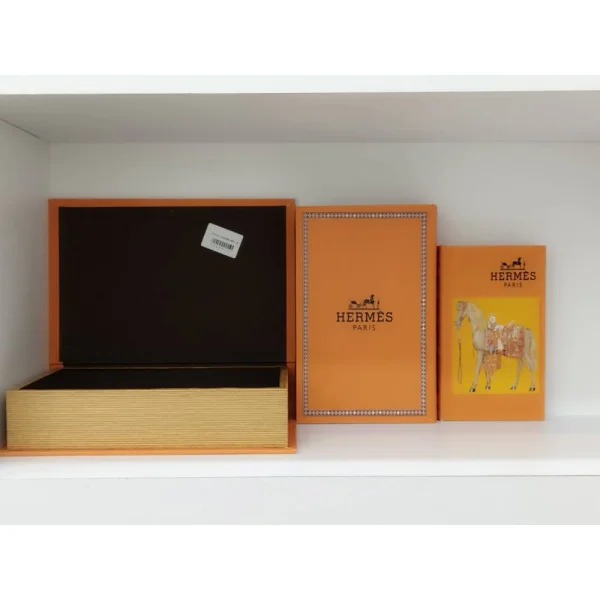 ست باکس دکوراسیون در 3سایز  طرح hermes paris رنگ نارنجی کد 60800001