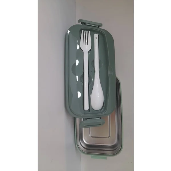 ست ظرف غذا و قاشق و چنگال کودک برند lunch  رنگ سبز کد  22600226