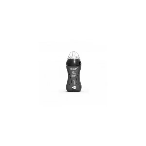 شیشه شیر ضد نفخ 250 میل رنگ مشکی بر ند nuvita  کد 2-22600099
