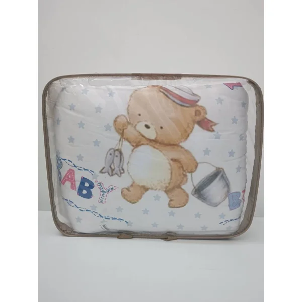 ست تشک لحاف بالشت کودک رنگ سفید طرح خرس کد 22600569