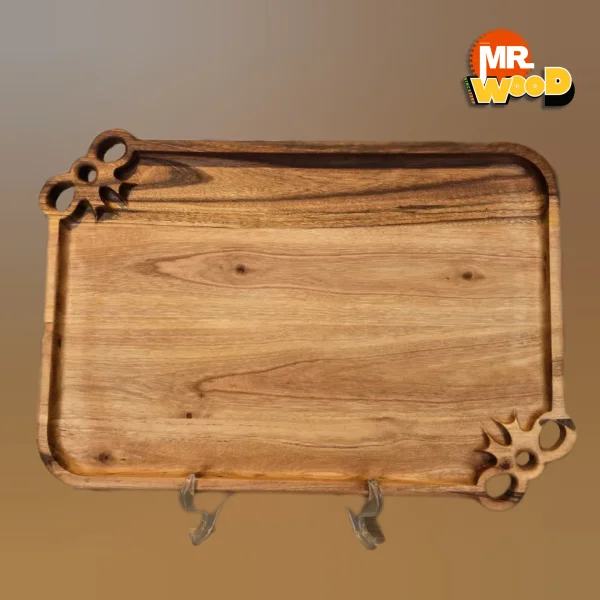 سینی چوبی | دسته پاپیونی | چوبگردو