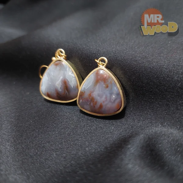 گوشواره عقیق شجر خراسان (رنگ ثابت)