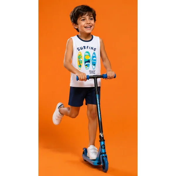 تاپ و شلوارک طرح دریا پسرانه (18 ماه تا 7 سال) کد 629318