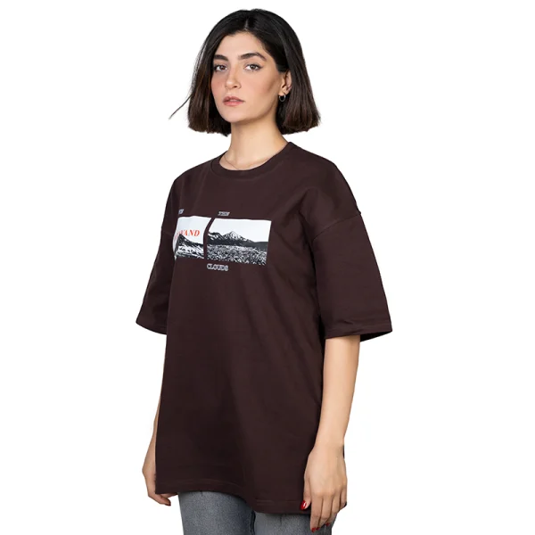 تیشرت قهوه ای زیگ zig مدل Damavand کد 475