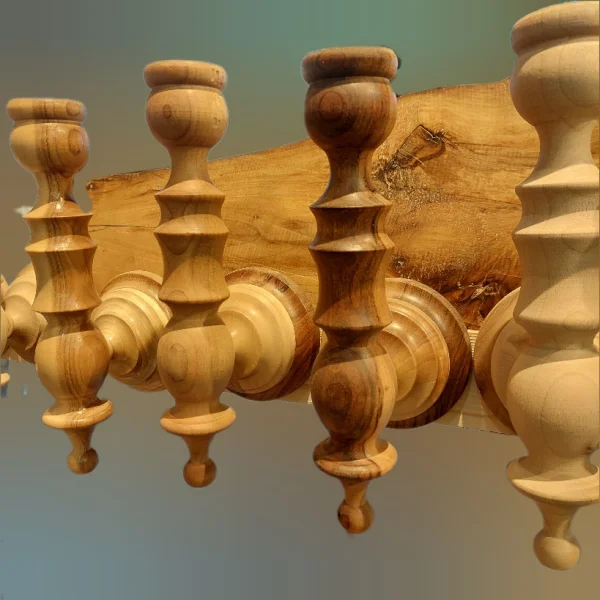 آباژور و جاشمعی چوبی مدل دیواری 
