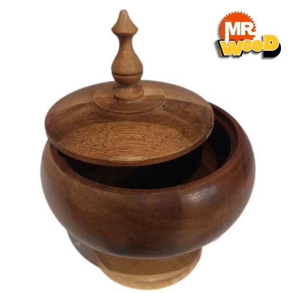 آجیل خوری چوب گردو | دستساز و قابل شستشو - بدون پایه