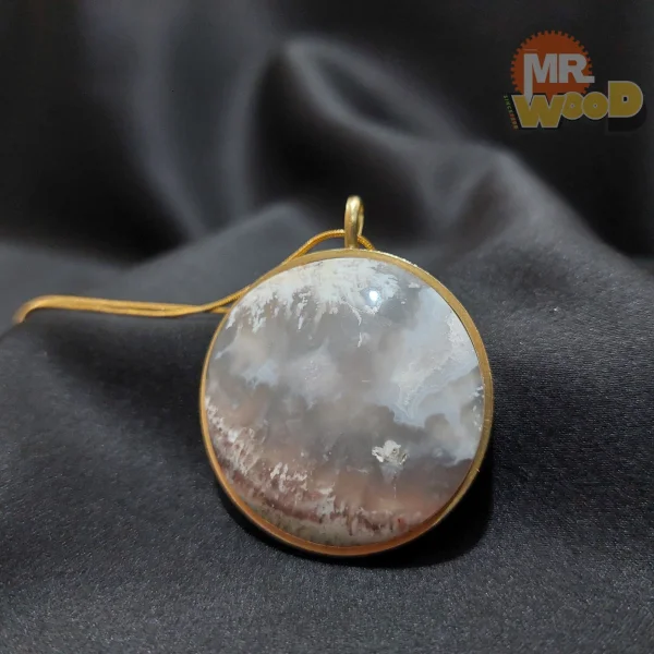 گردن آویز عقیق شجر منظره خراسان (سایزدرشت)