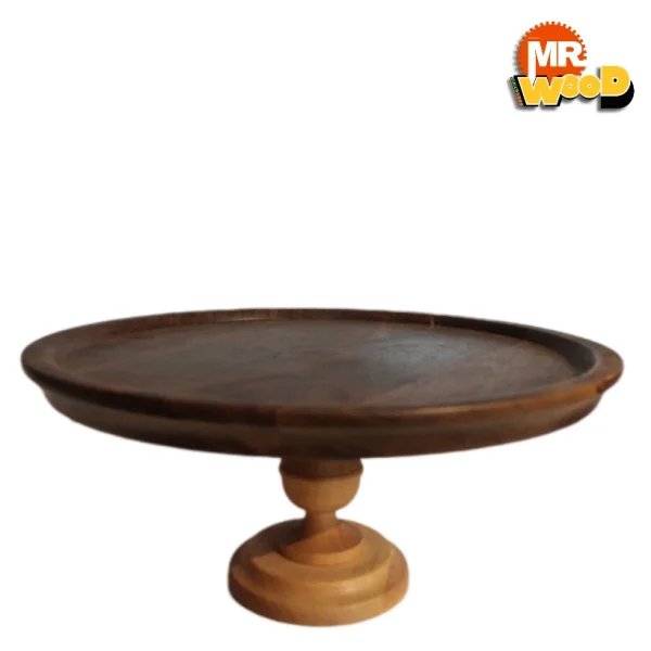 شیرینی خوری چوبی جدید |چوب گردو - 25 سانت