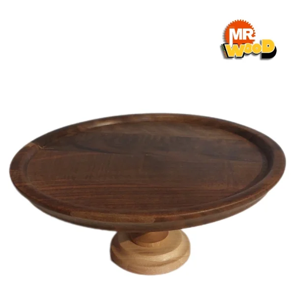 شیرینی خوری چوبی جدید |چوب گردو - 25 سانت