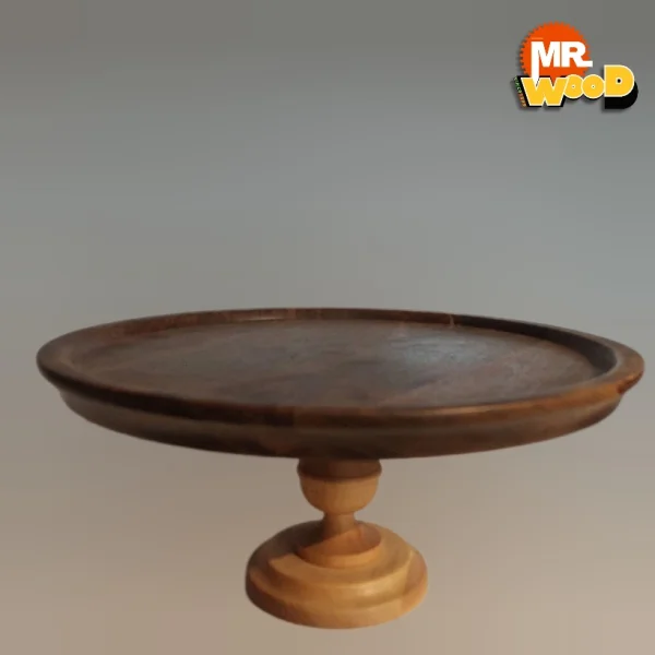 شیرینی خوری چوبی جدید |چوب گردو - 25 سانت
