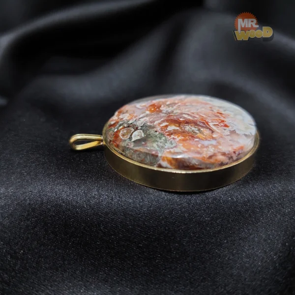 گردنبند عقیق شجر زنانه (فریم رنگ ثابت)