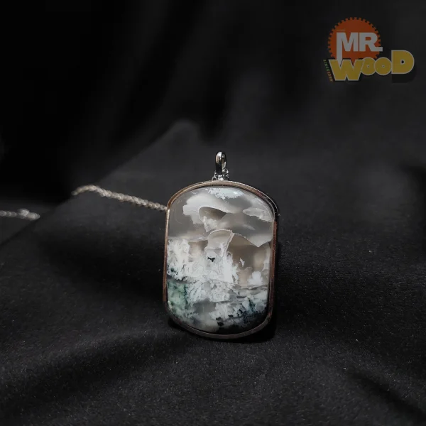 گردنبند عقیق شجر منظره زمستانی خراسان