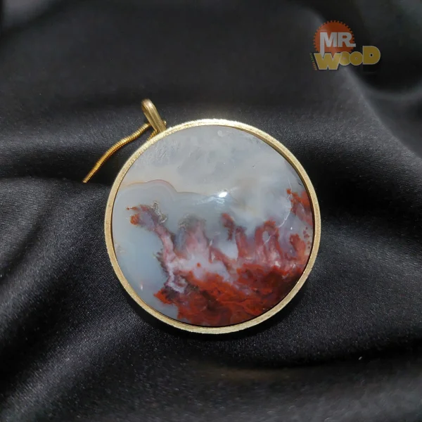 گردنبند عقیق شجر منظره (سایز درشت)