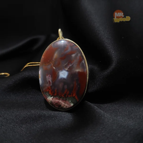 گردنبندعقیق شجر خراسان (سایز درشت)