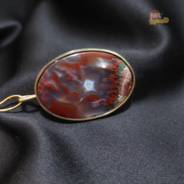 گردنبندعقیق شجر خراسان (سایز درشت)