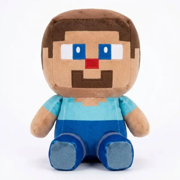 عروسک ماینکرافت طرح ادمک رنگ قهوه ای ابی  کد 1-61000015