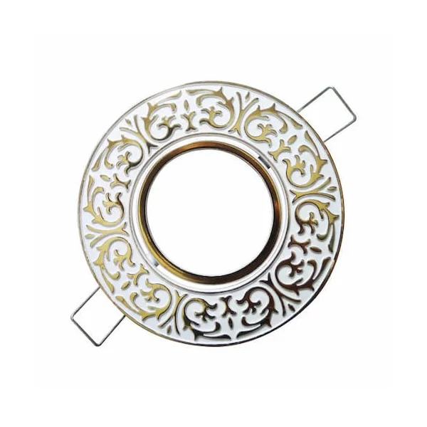 قاب هالوژن ABS رنگ سفید طلایی