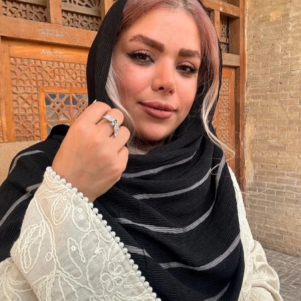 شال برشکا نخ پنبهsilver