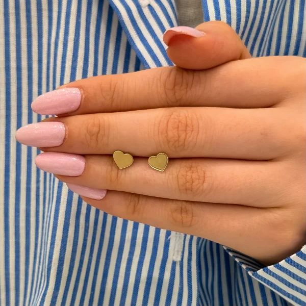 گوشواره میخی قلب 11018W
