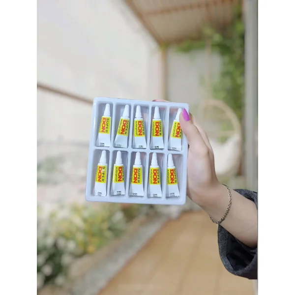چسب مژه دان DON رنگ مشکی ضد حساسیت 10عددی