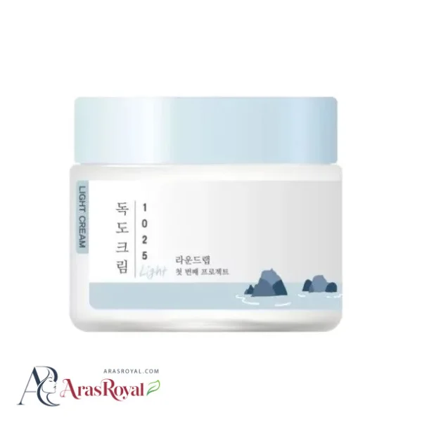 کرم مرطوب کننده وتسکین دهنده راند لب مدل ROUND LAB 1025 DOKDO LIGHT CREAM حجم80میل