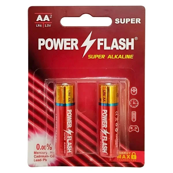 باتری نیم قلمی پاور فلش Power Flash بسته تک عددی