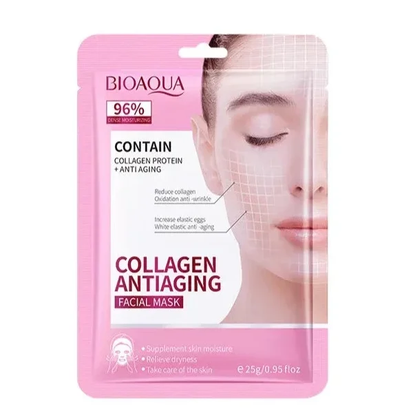ماسک ورقه ای صورت کلاژن پروتئین بیوآکوا 30gr (اورجینال)