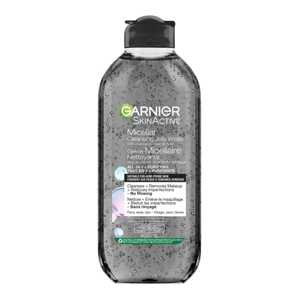 میسلار گارنیر مشکی زغال فعال Garnier 400ml charcoal(اورجینال)