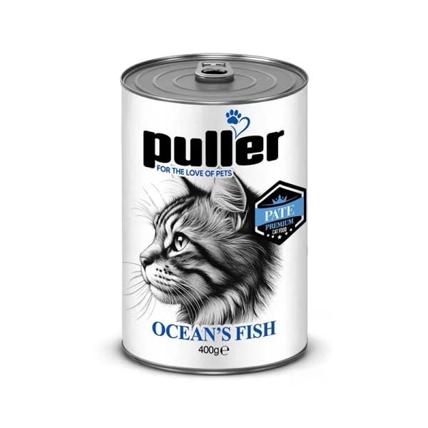 کنسرو گربه پولر (Puller) مدل پته با طعم ماهی - وزن ۴۰۰ گرم