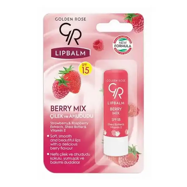 بالم لب گلدن رز مدل میکس بری با SPF15
