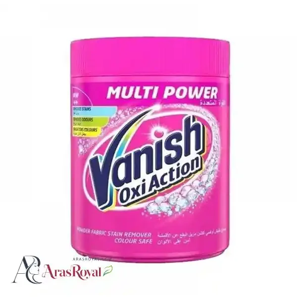 پودر لکه بر لباس ونیش Vanish مدل Oxi Action مناسب لباس های رنگی حجم 500 گرم