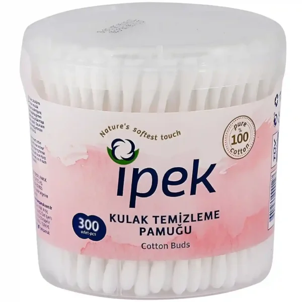 گوش‌پاک‌کن پنبه‌ای ۳۰۰ عددی (ipek)