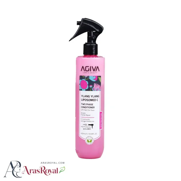 اسپری دوفاز ضد حرارت آگیوا Agiva حاوی ویتامین سی Ylang Ylang حجم 400 میل