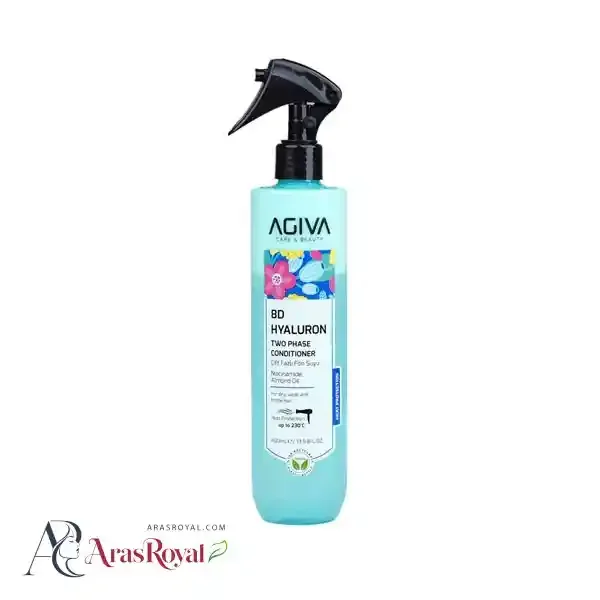 اسپری دوفاز ضد حرارت و آبرسان آگیوا Agiva مدل 8D هیالورونیک اسید حجم 400 میل