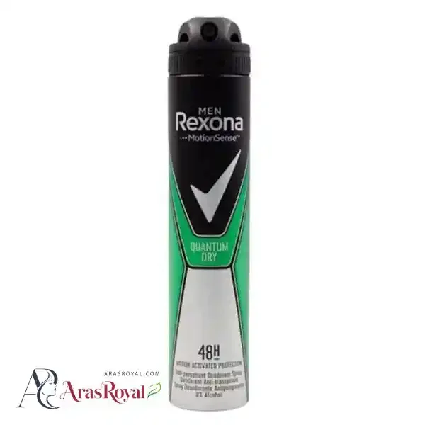 اسپری ضد تعریق مردانه رکسونا Rexona مدل Quantom Dry کوانتوم درای ایتالیا حجم 200 میل