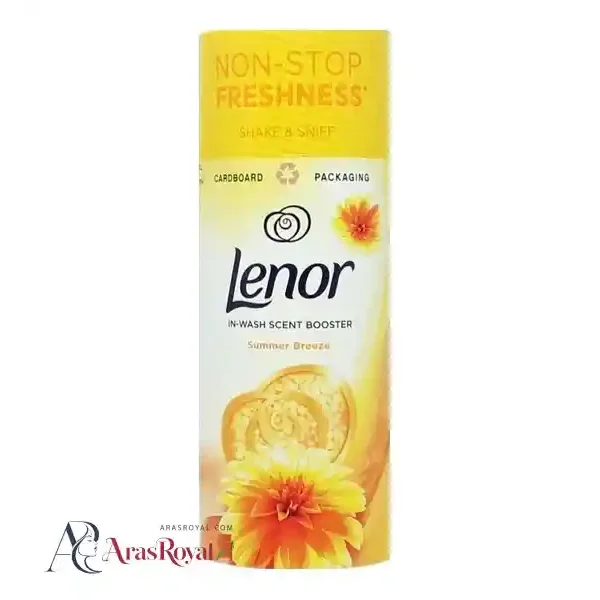 دانه های خوشبو کننده لباس لنور Lenor رایحه Summer Breeze (گلی و میوه ای) حجم 155 گرمی