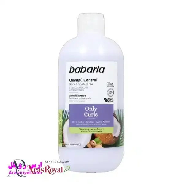شامپو سر باباریا babaria مناسب مو های فر حجم 500 میل