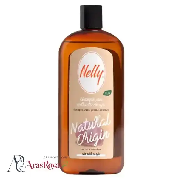 شامپو سیر موهای وز و شکننده نلی Nelly مدل Natural Origen حجم 400 میل