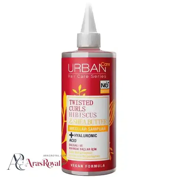 شامپو میسلار مناسب مو های فر اوربن کر Urban Care حاوی گل ختمی و شی باتر حجم 340 میل