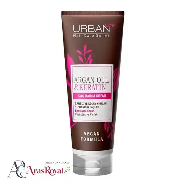 ماسک مو تقویت کننده اوربن کر Urban Care حاوی روغن آرگان و کراتین حجم 250 میل