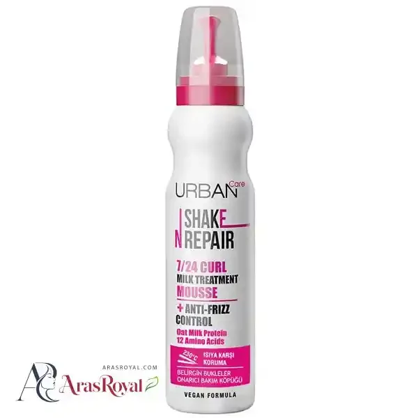 موس مو شیری موهای فر اوربن کر Urban Care Shaken repair مدل Curl milk Treatment حجم 150 میل