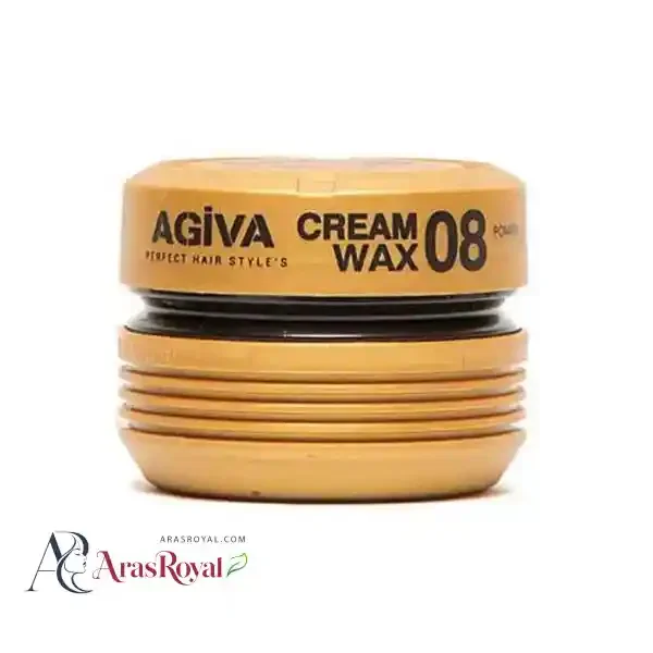واکس مو طلایی آگیوا Agiva شماره 08 حالت دهنده و براق کننده حجم 175 میل