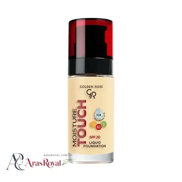 کرم پودر آبرسان گلدن رز مویسچر تاچ Golden Rose مدل Moisture Touch شماره 107
