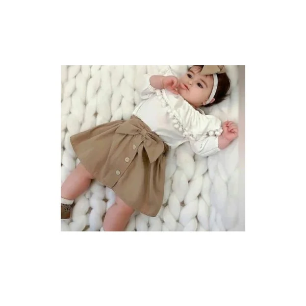 ست دامن پاپیونی و هدبند کد ۱۳۰۴