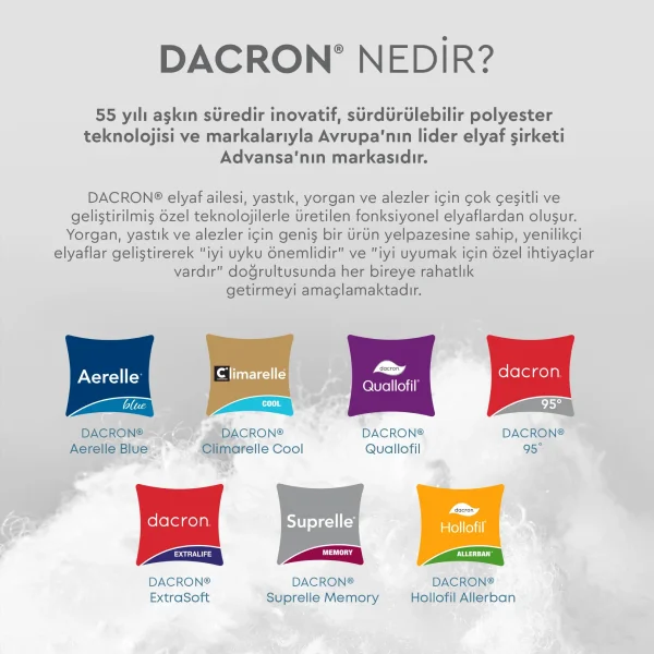 لحاف یاتاش مدل Dacron Aerelle دو نفره سایز 215*195 سانتیمتر
