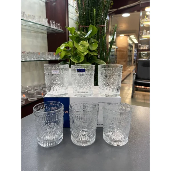 لیوان بلور DELI SOGAطرح زارا دست ۶ تایی