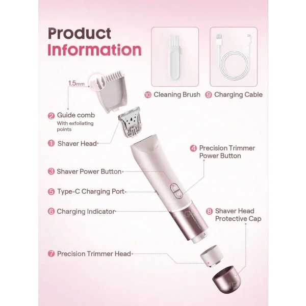 ماشین اصلاح و شیور دوکاره شیگلم SHEGLAM مدل Smooth Moves Dual-Head (اصل)